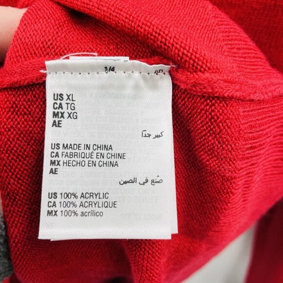 Karen Scott Womens Size XL Mock Neck Zip-Back Sweater in Luxsoft Red $40 2141 - Picture 8 of 8